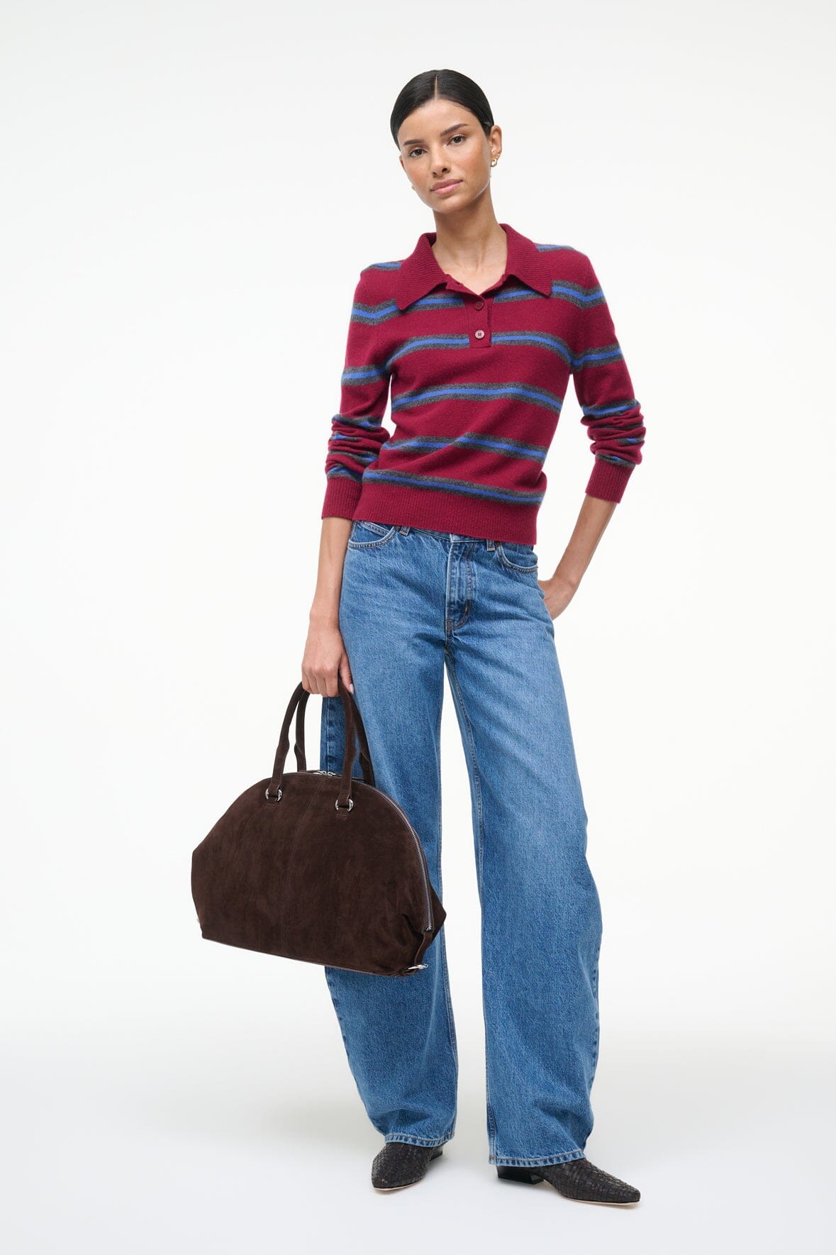 Hester Satchel Espresso Suede | STAUD Best Price