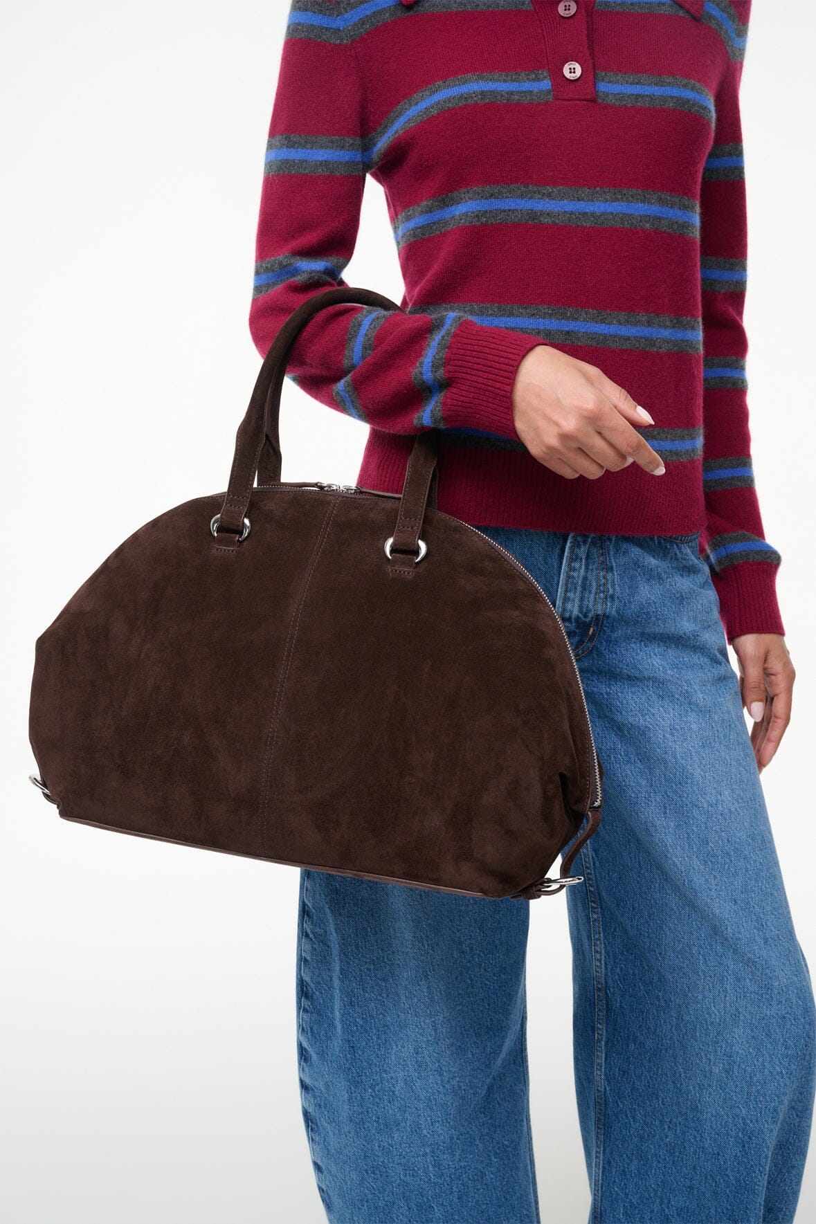 Hester Satchel Espresso Suede | STAUD Best Price