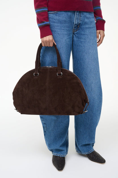 Hester Satchel Espresso Suede | STAUD Best Price