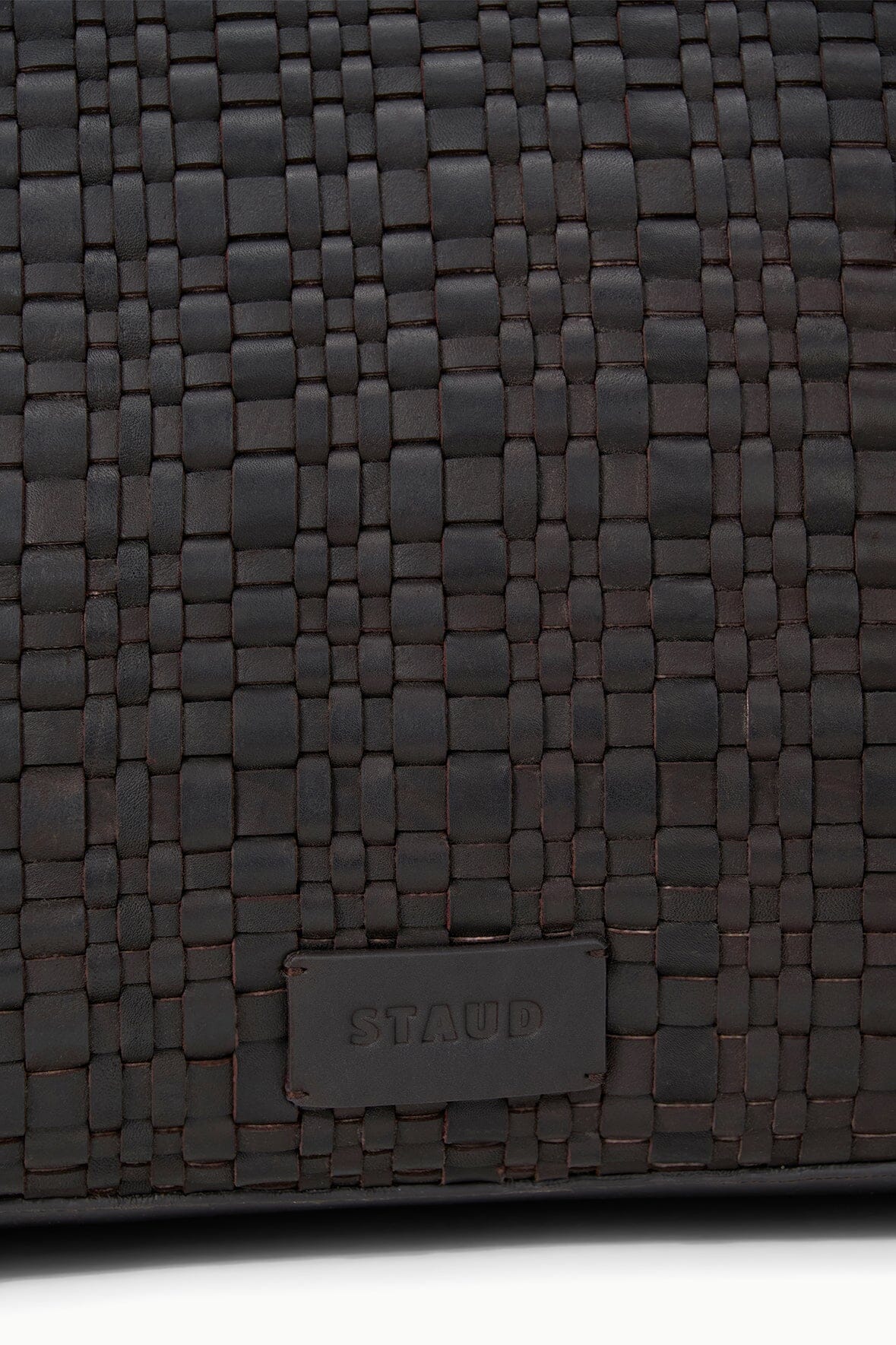 Hester Satchel Espresso Woven | STAUD Everyday