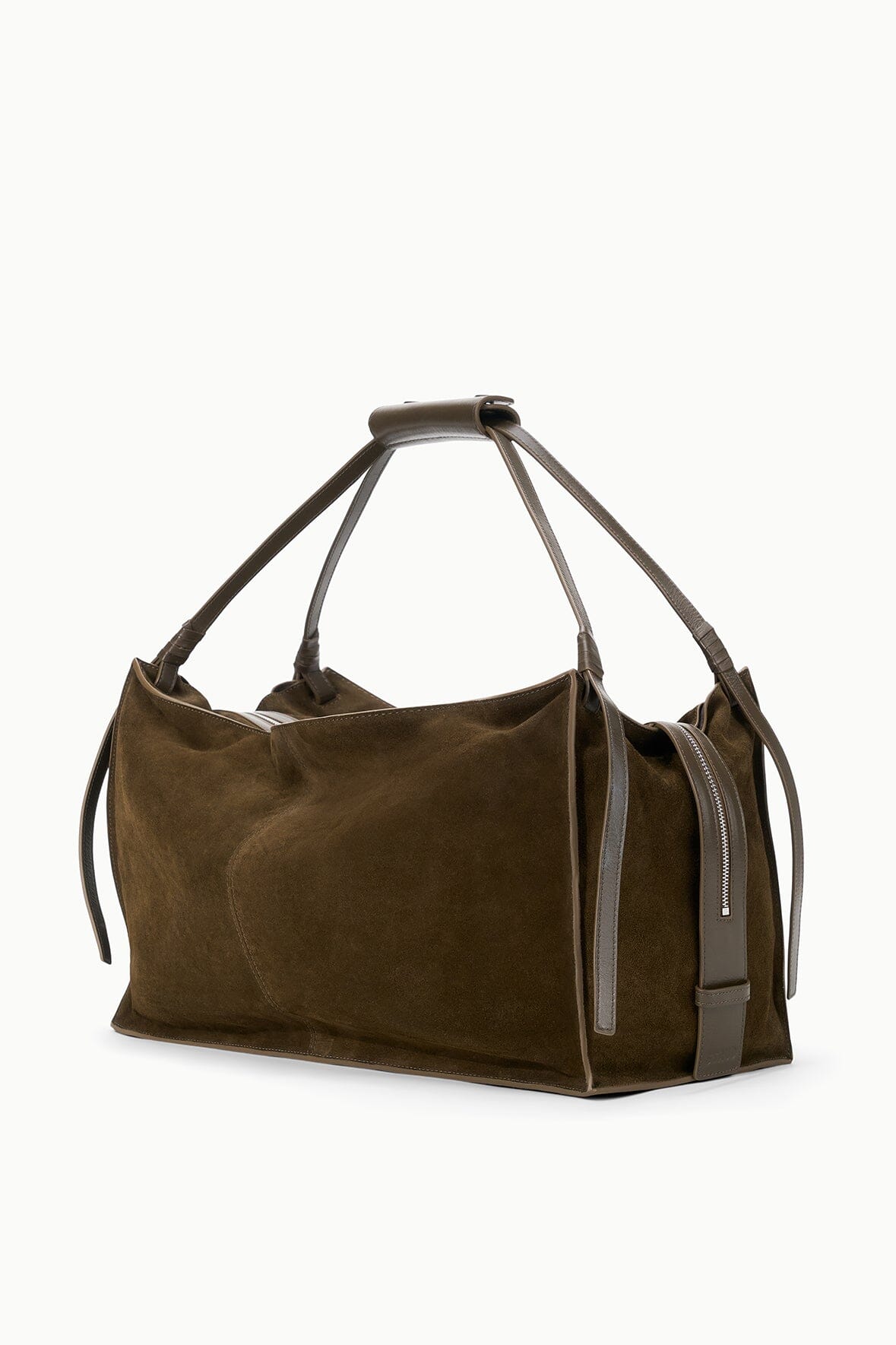 Large Harold Bag Truffle Suede | STAUD Everyday