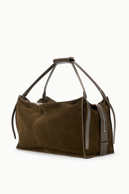 Large Harold Bag Truffle Suede | STAUD Everyday