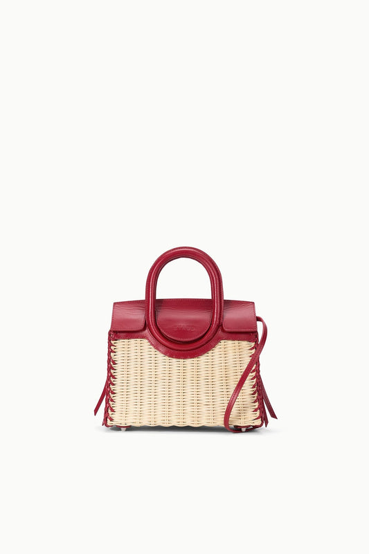 Maude Mini Wicker Carryall Natural Rouge | STAUD Best Price