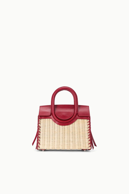 Maude Mini Wicker Carryall Natural Rouge | STAUD Best Price
