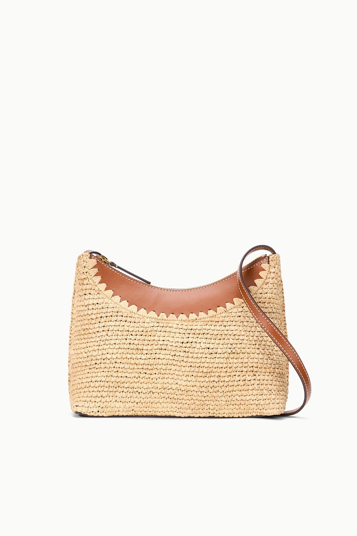 Rowey Raffia Bag Natural Tan | STAUD Premium