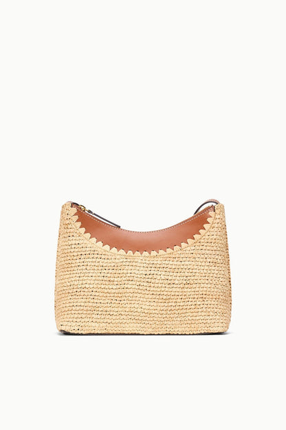 Rowey Raffia Bag Natural Tan | STAUD Premium