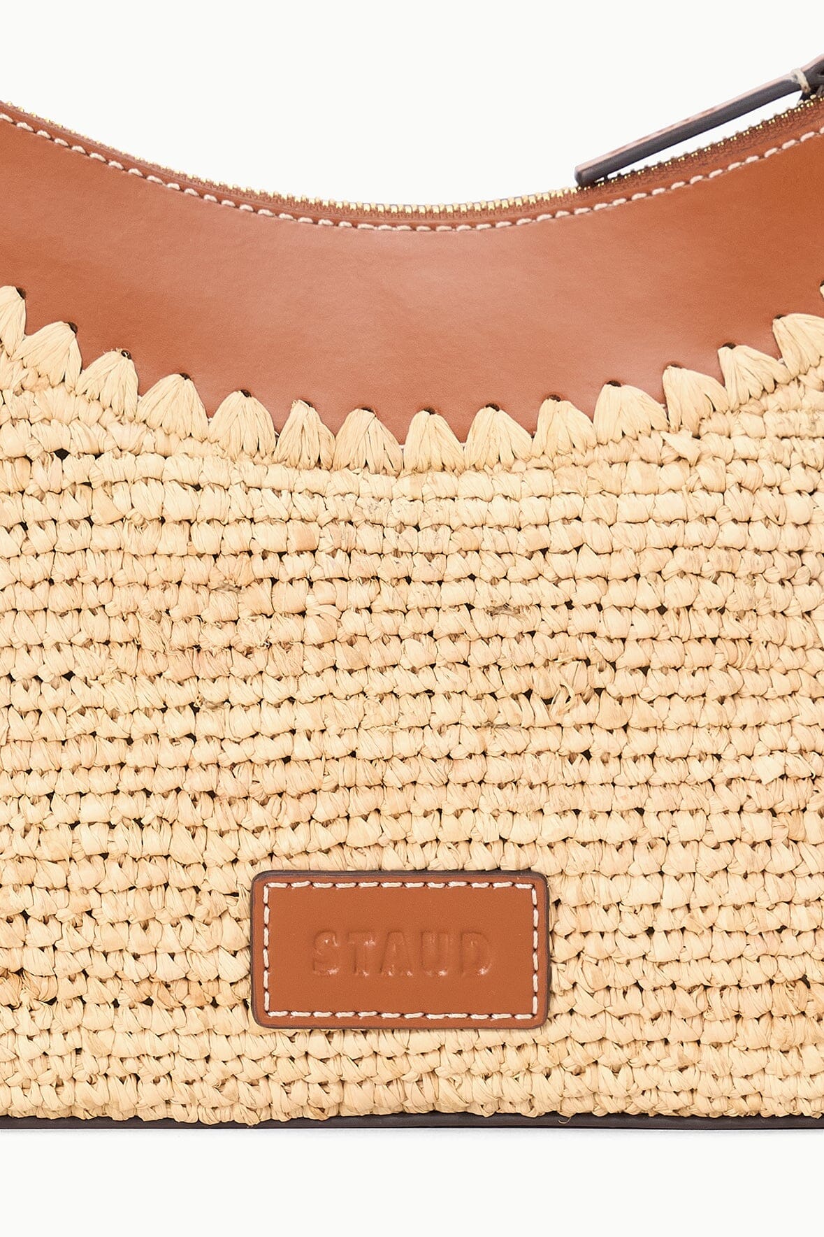Rowey Raffia Bag Natural Tan | STAUD Premium