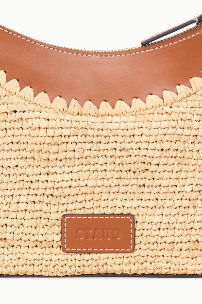 Rowey Raffia Bag Natural Tan | STAUD Premium