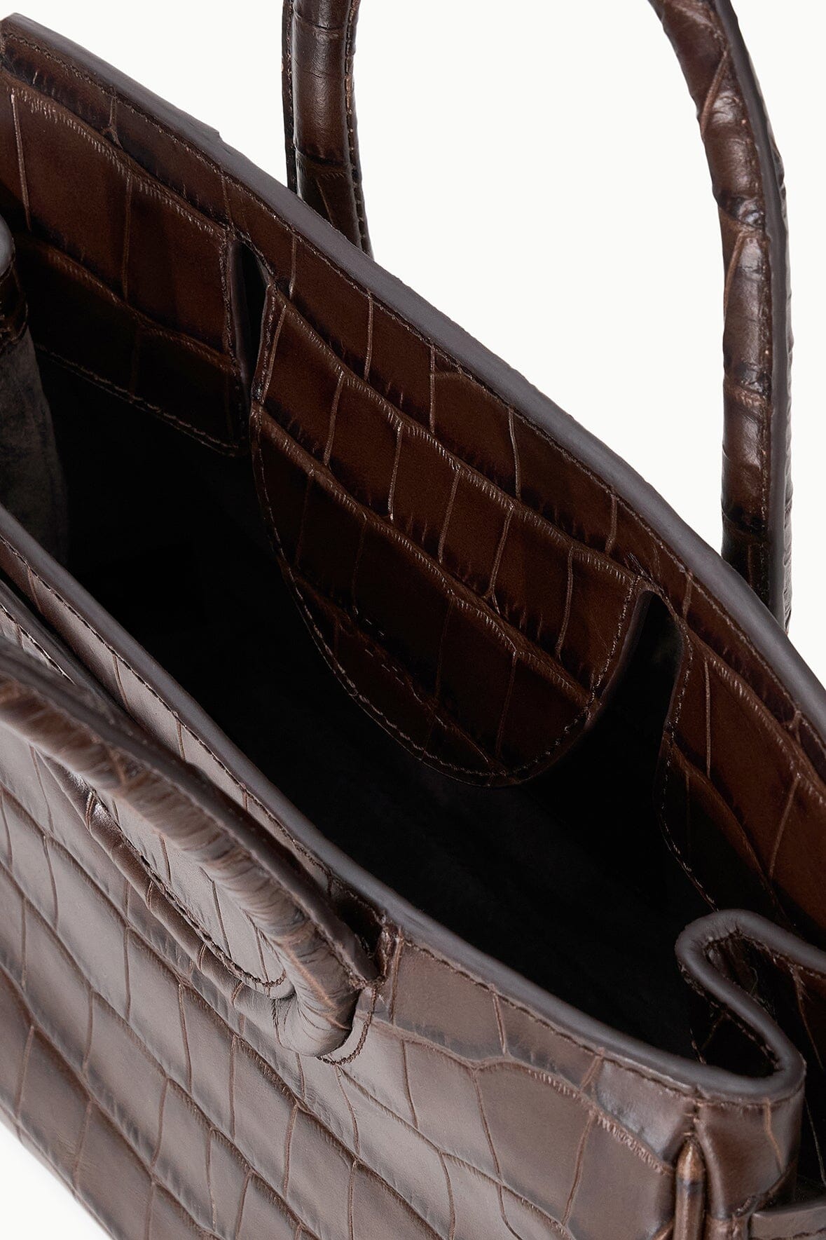 Maude Mini Carryall Espresso Croco | STAUD Hot Sale