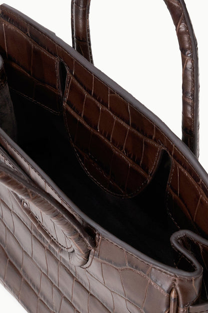 Maude Mini Carryall Espresso Croco | STAUD Hot Sale