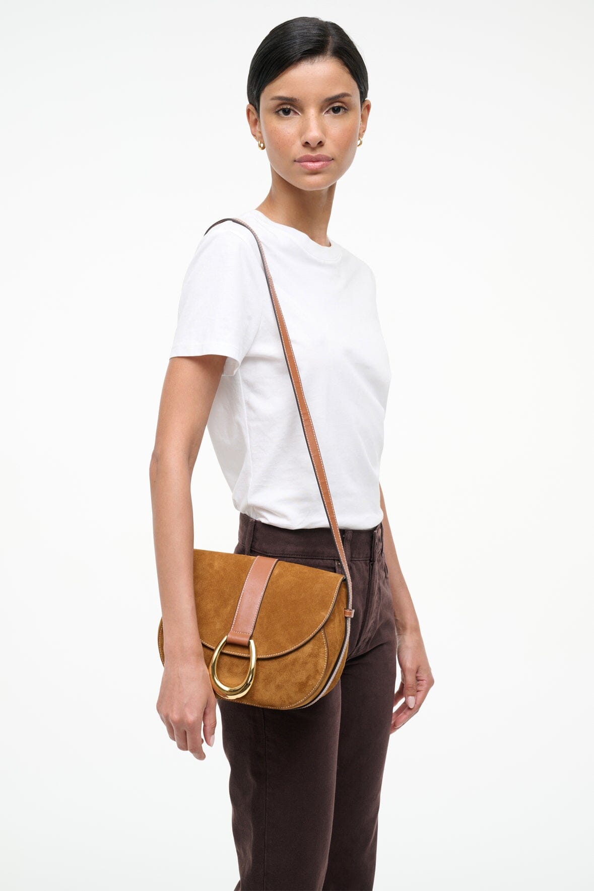 Bella Saddle Bag Tan | STAUD Featured