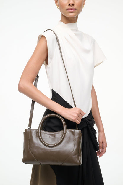 Maude Mini Satchel Bag Truffle | STAUD New