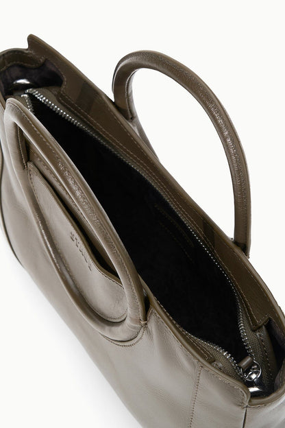 Maude Mini Satchel Bag Truffle | STAUD New