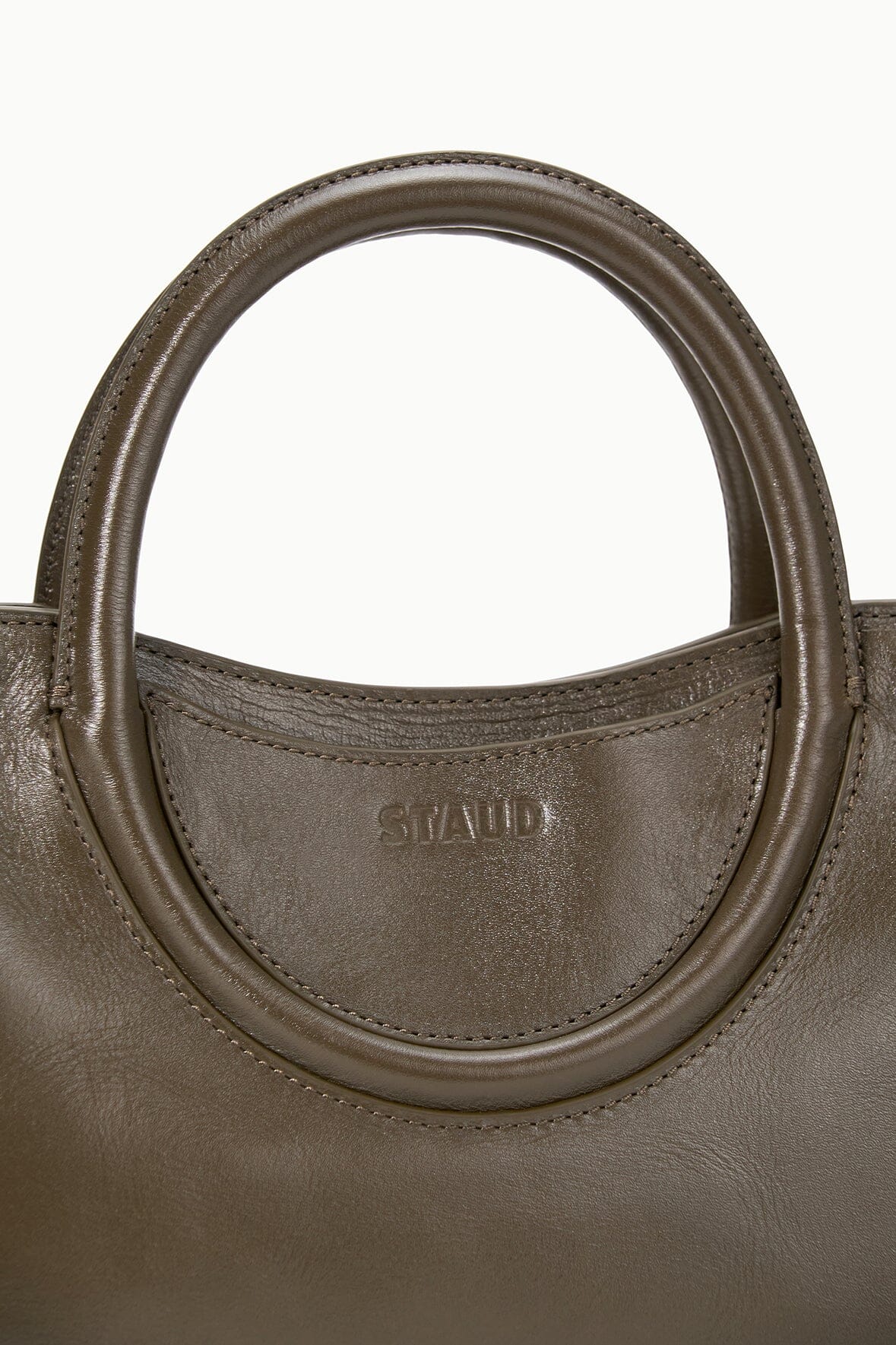 Maude Mini Satchel Bag Truffle | STAUD New