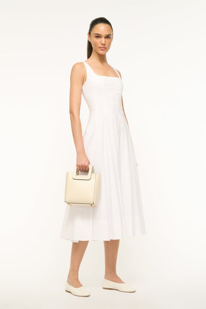 Mini Shirley Leather Bag - Cream | STAUD Value