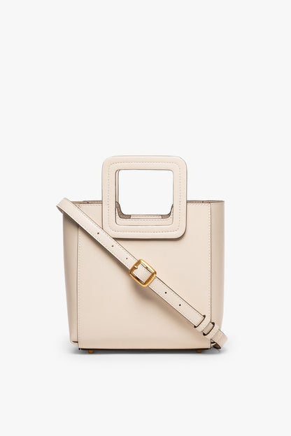 Mini Shirley Leather Bag - Cream | STAUD Value