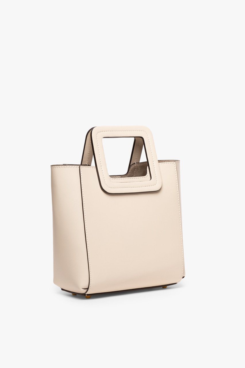 Mini Shirley Leather Bag - Cream | STAUD Value