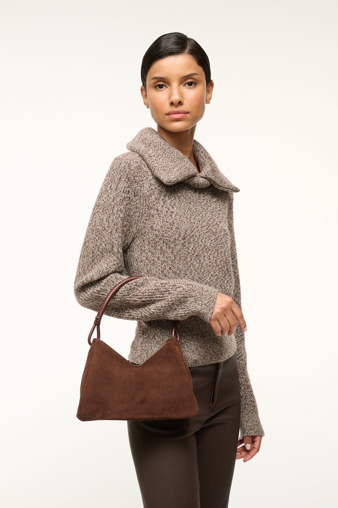 Valerie Shoulder Bag Mahogany | STAUD Sale