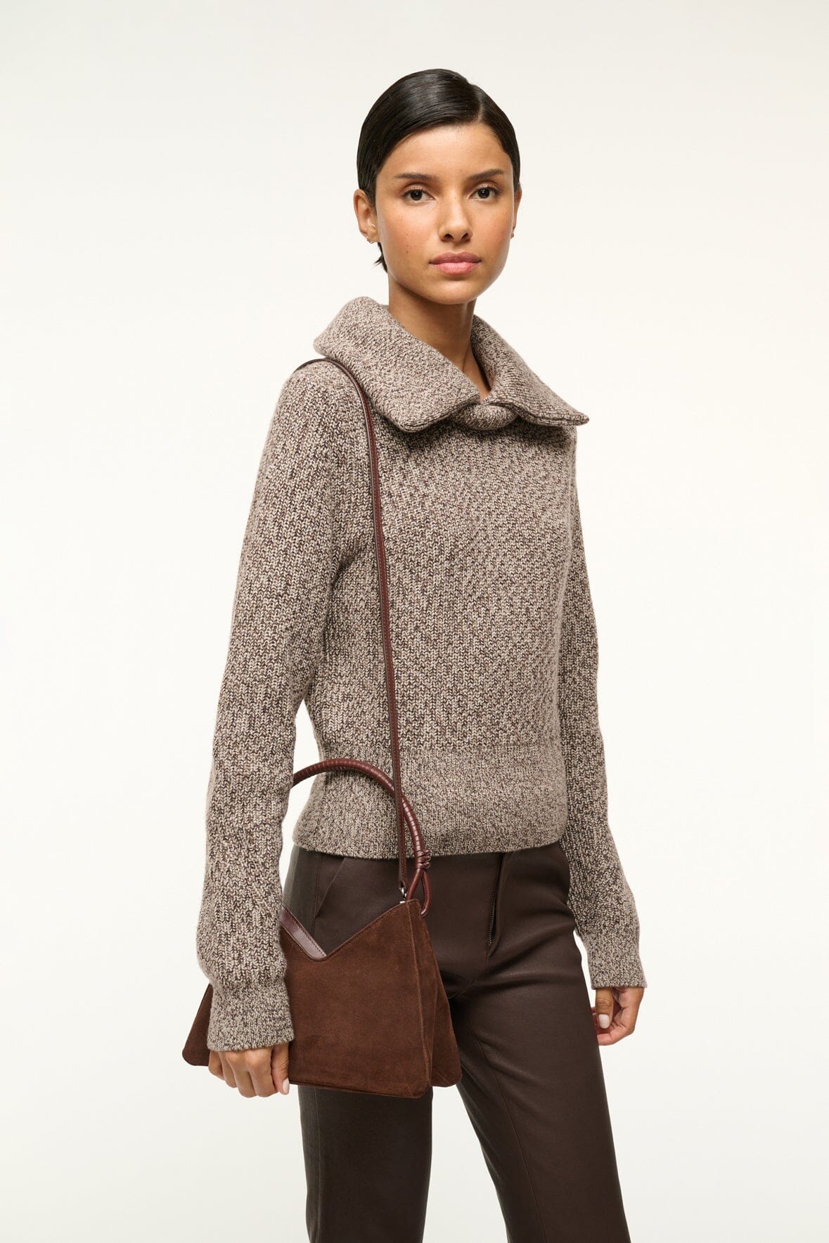 Valerie Shoulder Bag Mahogany | STAUD Sale
