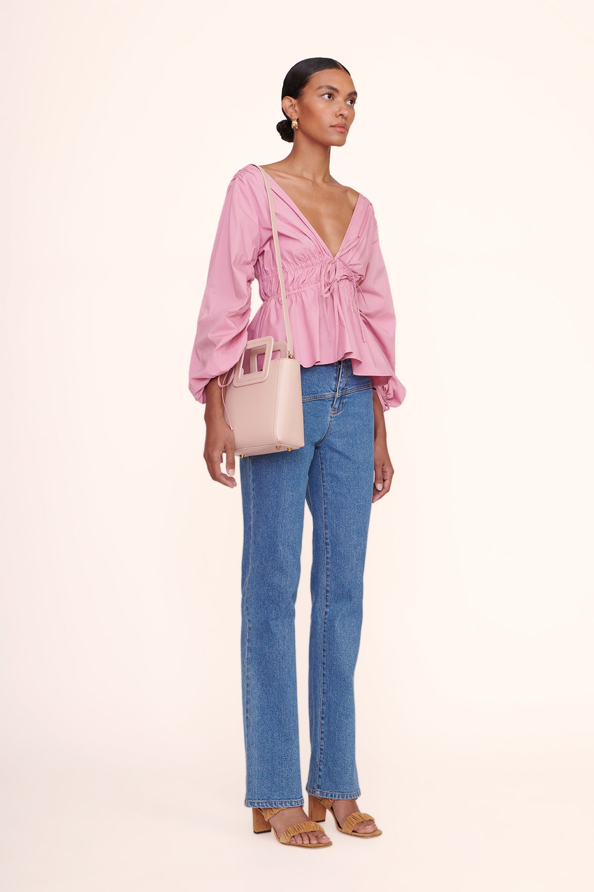 Mini Shirley Leather Bag - Blush | STAUD Featured