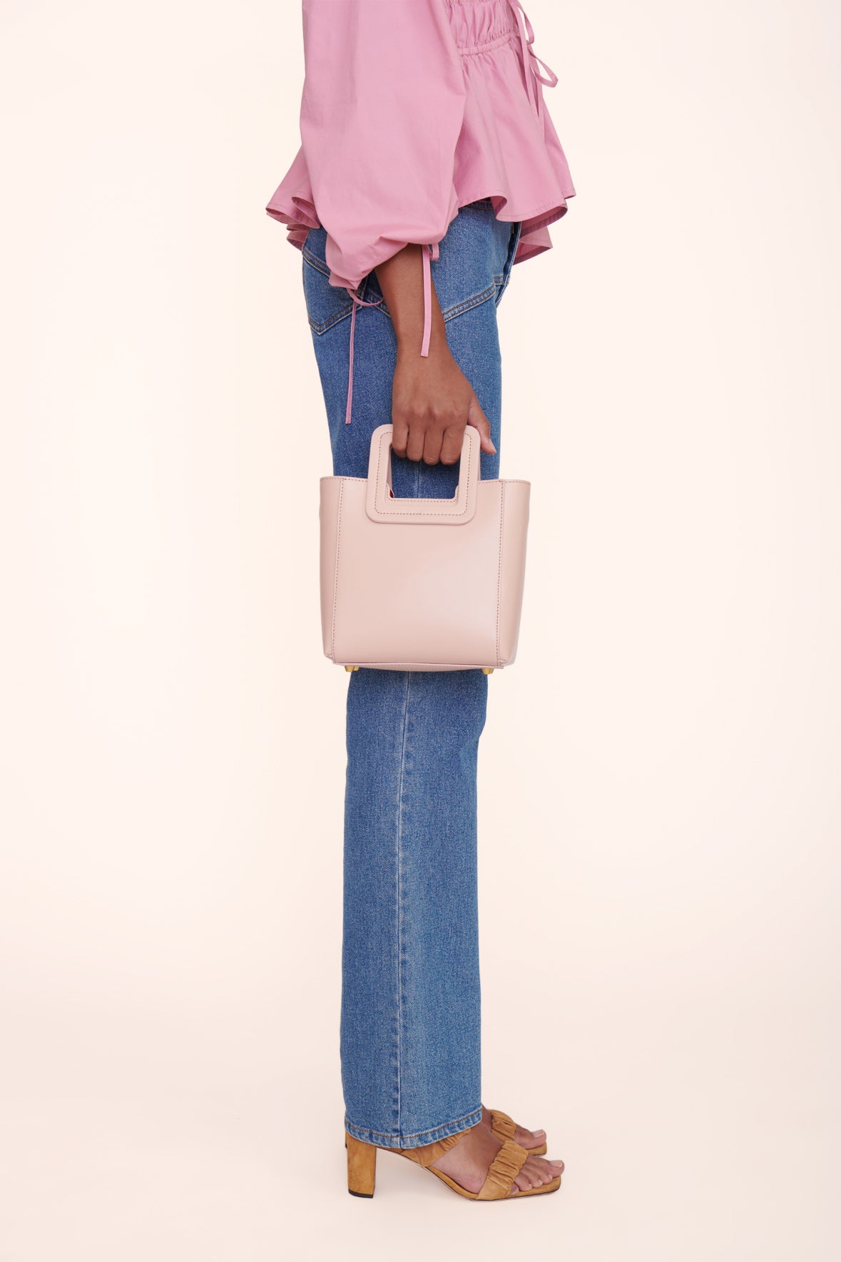 Mini Shirley Leather Bag - Blush | STAUD Featured