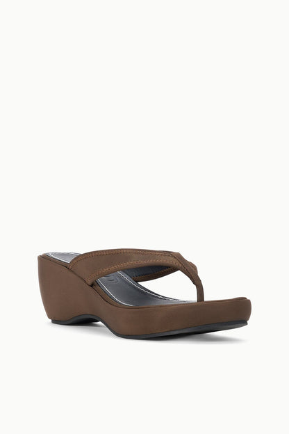 Remy Espresso Brown Platform Wedge Sandal - Staud | STAUD New