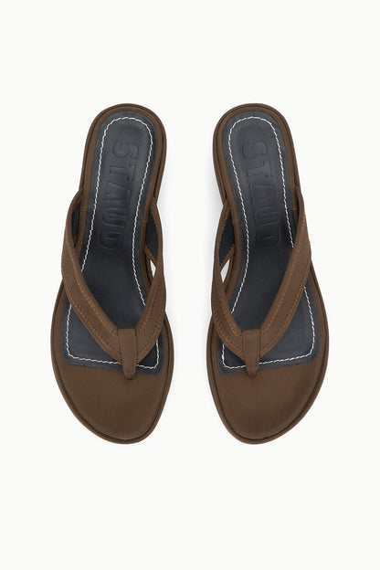 Remy Espresso Brown Platform Wedge Sandal - Staud | STAUD New