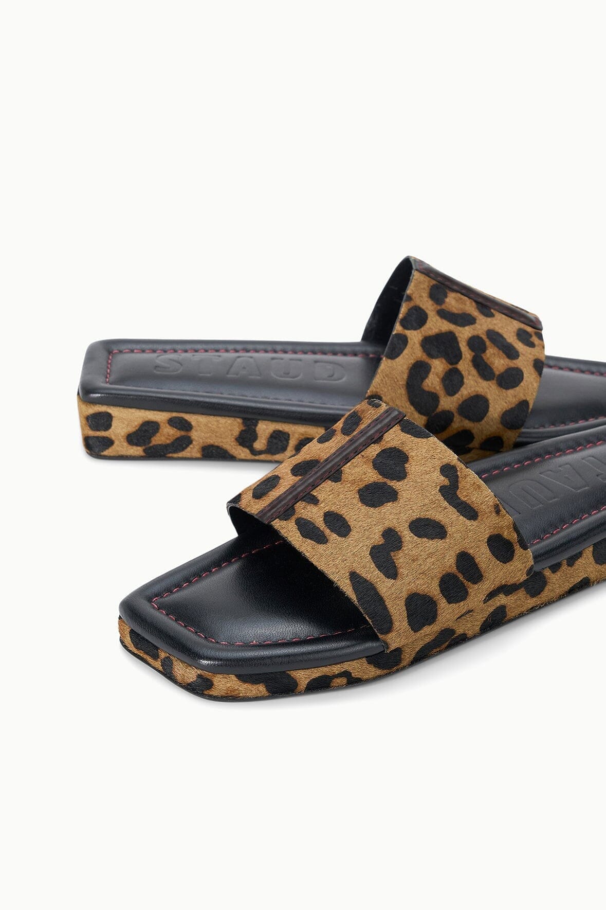 Fallon Cheetah Haircalf Platform Sandals - Staud | STAUD Special Offer