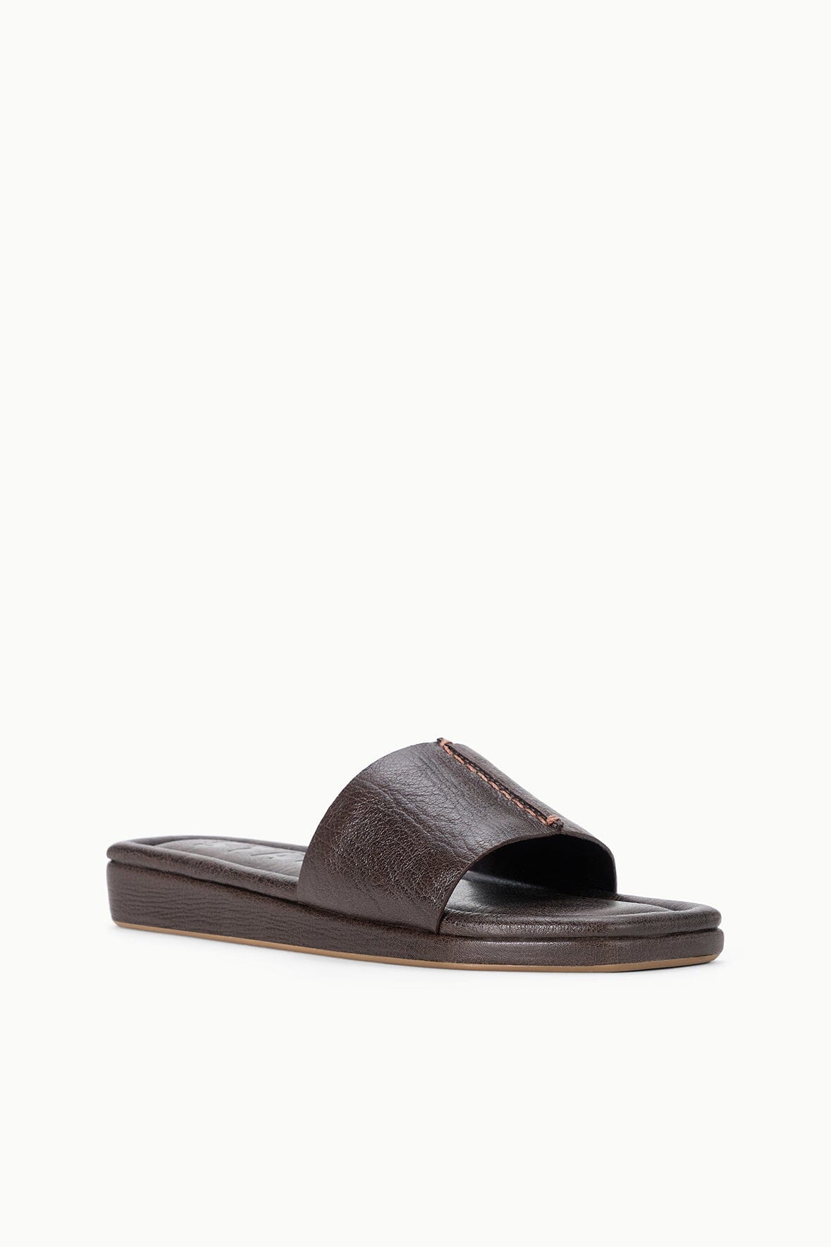 Fallon Espresso Brown Leather Platform Sandals - Staud | STAUD Quality