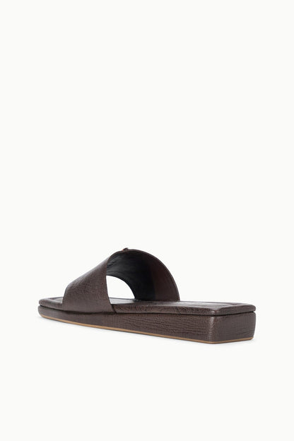 Fallon Espresso Brown Leather Platform Sandals - Staud | STAUD Quality