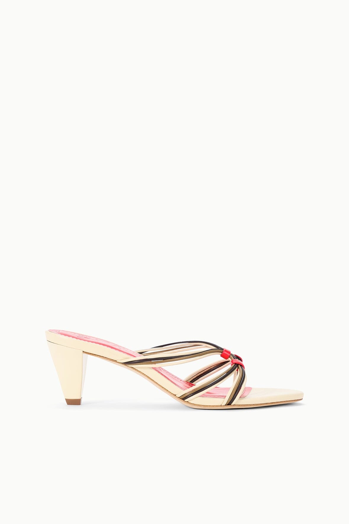 Carrie Mule Cream Red Rose | STAUD Latest