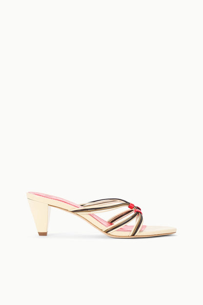Carrie Mule Cream Red Rose | STAUD Latest
