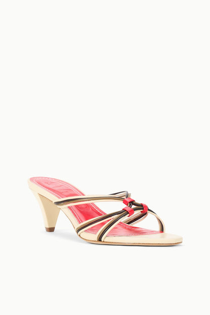 Carrie Mule Cream Red Rose | STAUD Latest