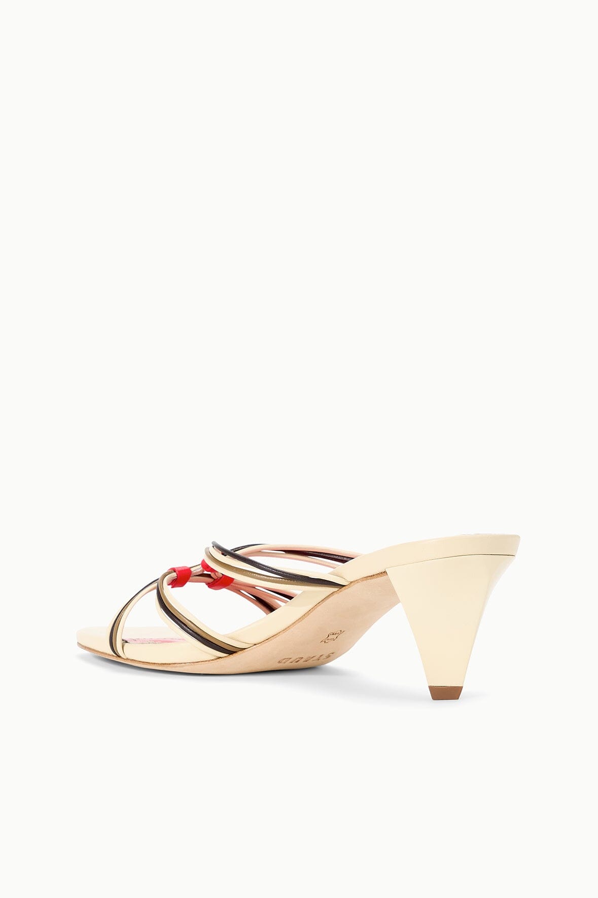 Carrie Mule Cream Red Rose | STAUD Latest