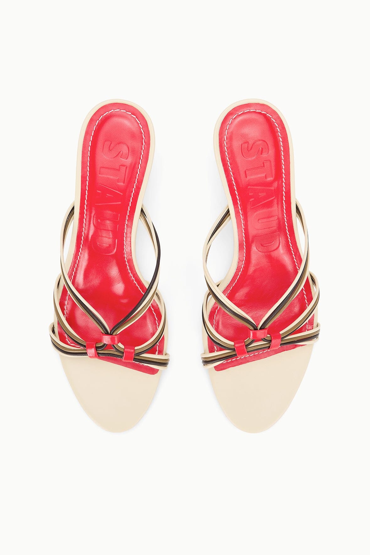 Carrie Mule Cream Red Rose | STAUD Latest