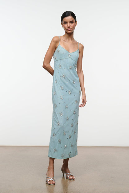 Carrie Mule Silver | STAUD Classic