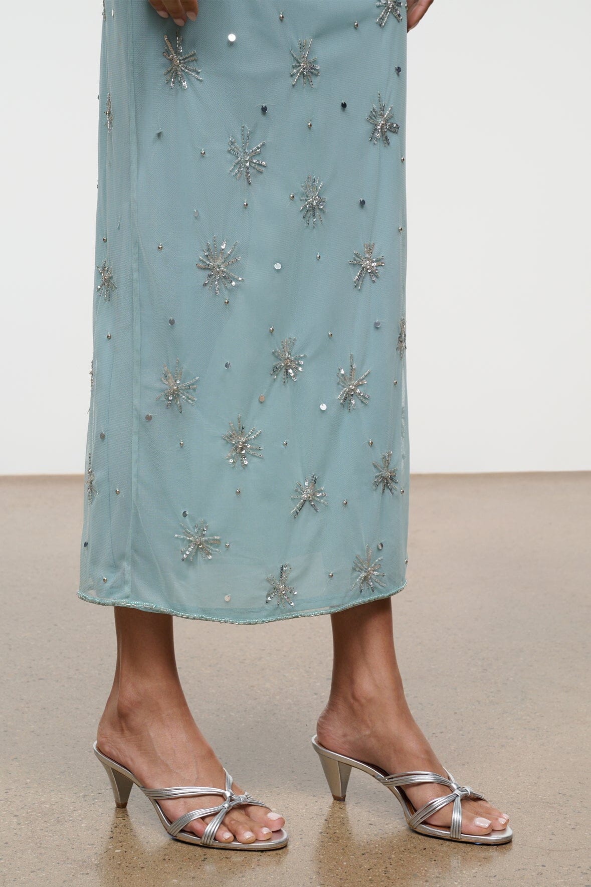 Carrie Mule Silver | STAUD Classic