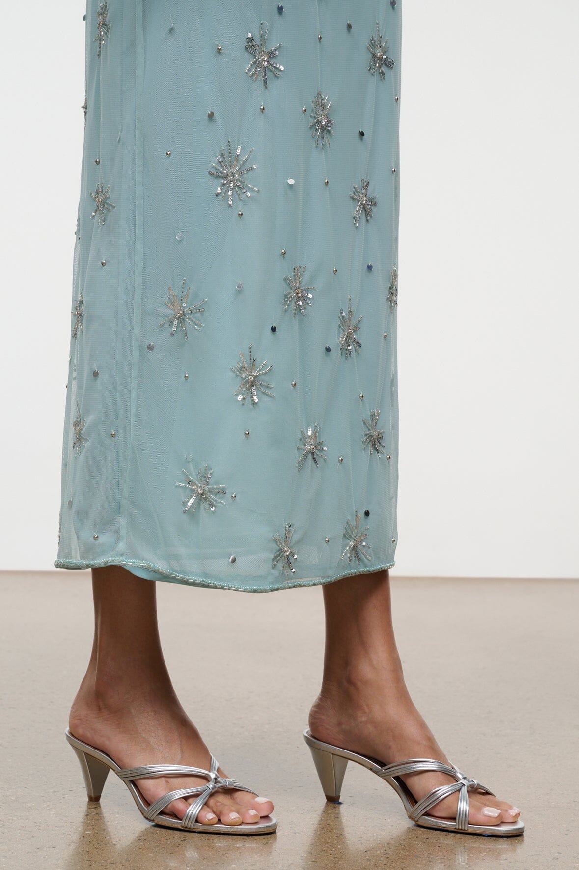Carrie Mule Silver | STAUD Classic