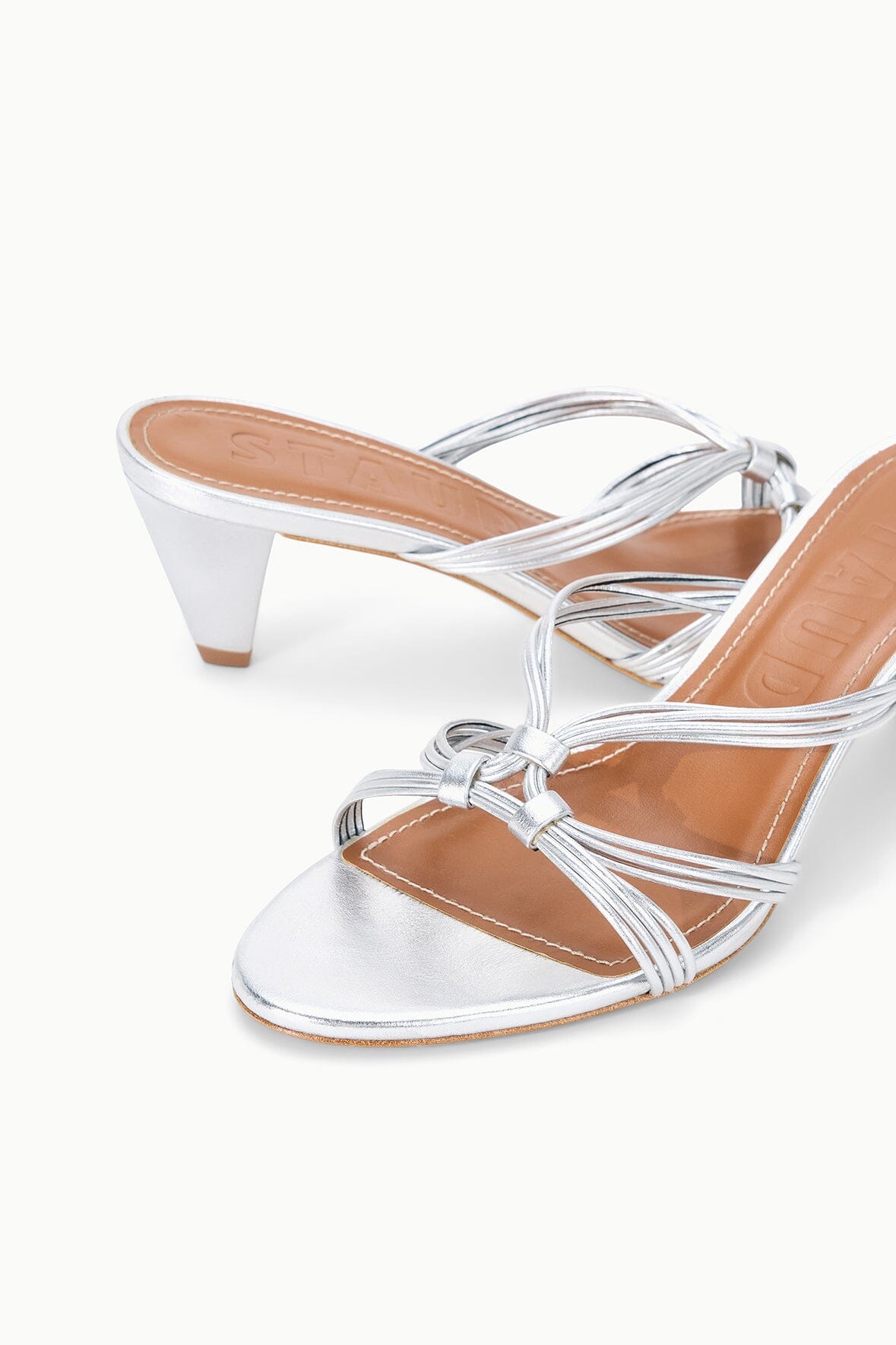 Carrie Mule Silver | STAUD Classic