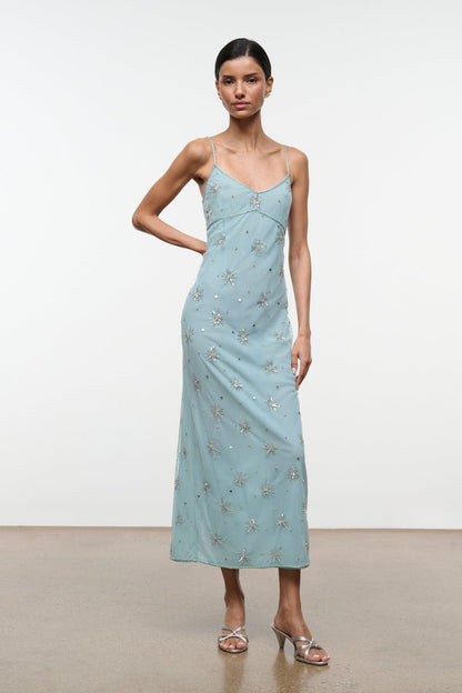 Carrie Mule Silver | STAUD Classic