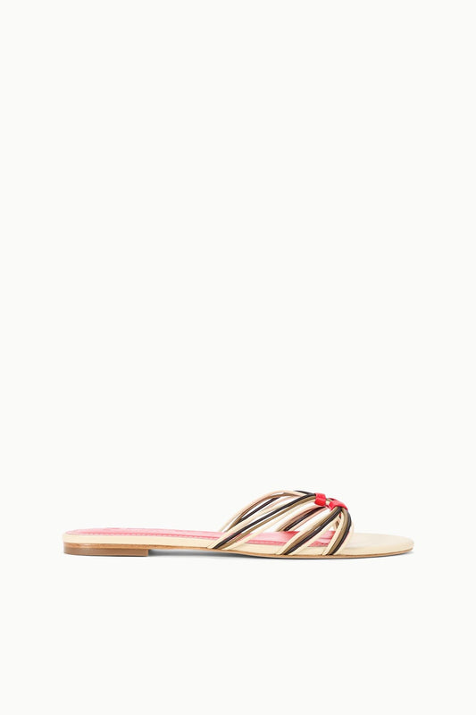 Carrie Sandal Cream Red Rose | STAUD Discount