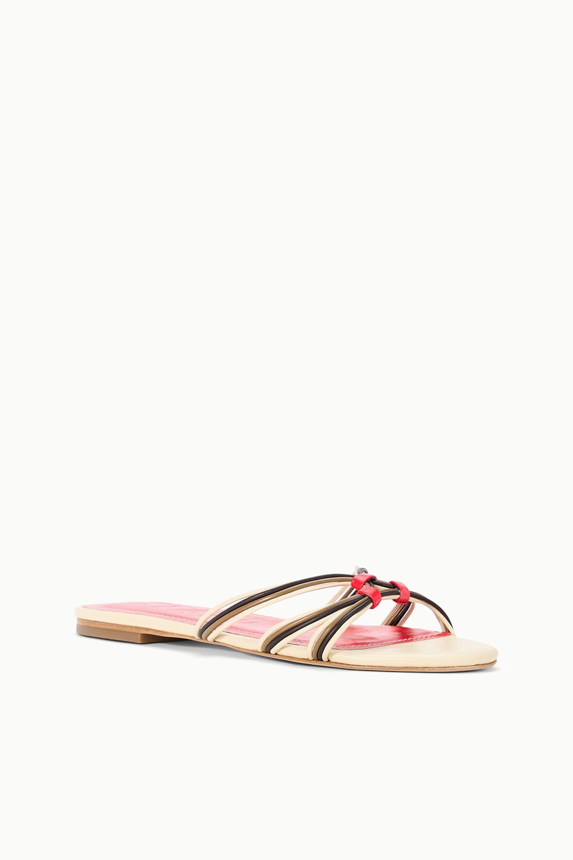 Carrie Sandal Cream Red Rose | STAUD Discount
