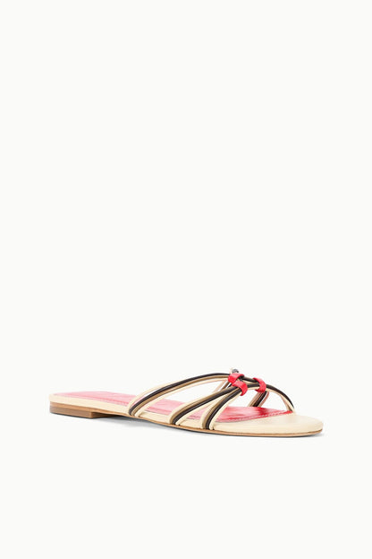 Carrie Sandal Cream Red Rose | STAUD Discount
