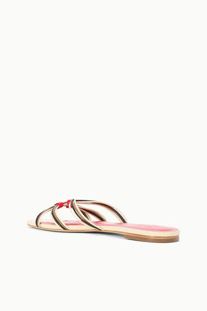 Carrie Sandal Cream Red Rose | STAUD Discount