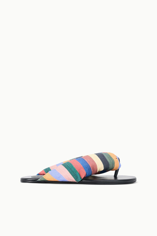 Juno Multicolor Artist Stripe Puffy Thong Sandal - Staud | STAUD Signature