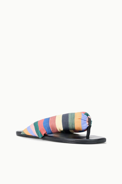 Juno Multicolor Artist Stripe Puffy Thong Sandal - Staud | STAUD Signature