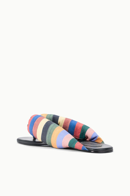 Juno Multicolor Artist Stripe Puffy Thong Sandal - Staud | STAUD Signature