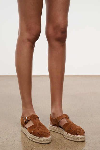 Hemingway Fisherman Sandal Tabac | STAUD Latest