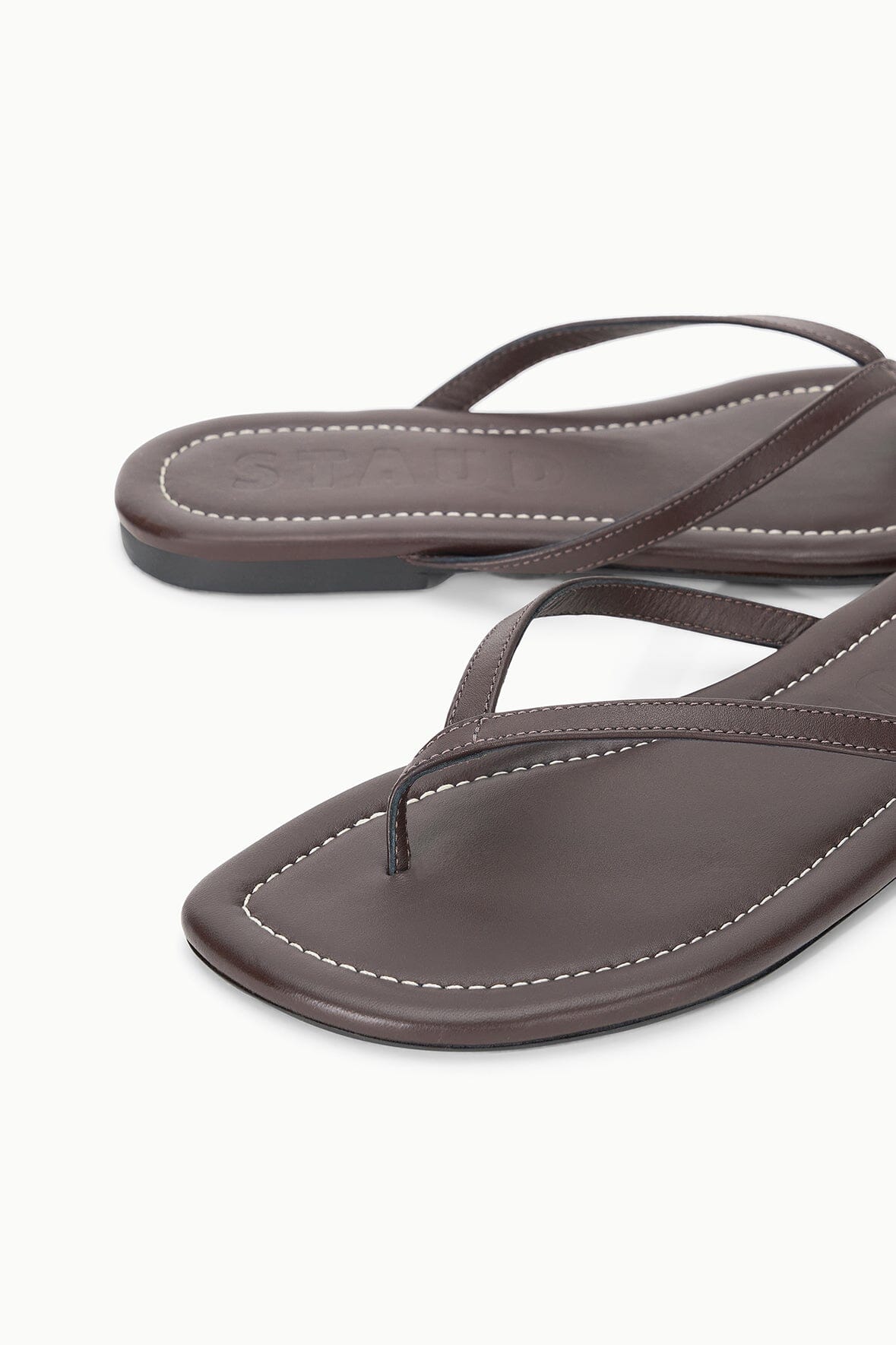 Freja Espresso Brown Nappa Leather Sandal | STAUD Deals