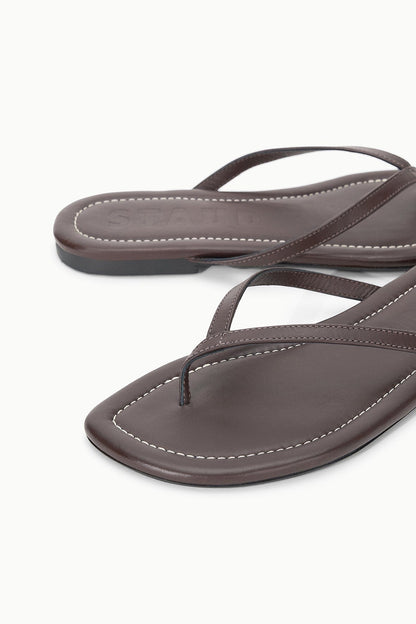 Freja Espresso Brown Nappa Leather Sandal | STAUD Deals